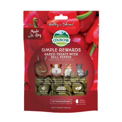 Oxbow Simple Rewards Baked Treats with Bell Pepper