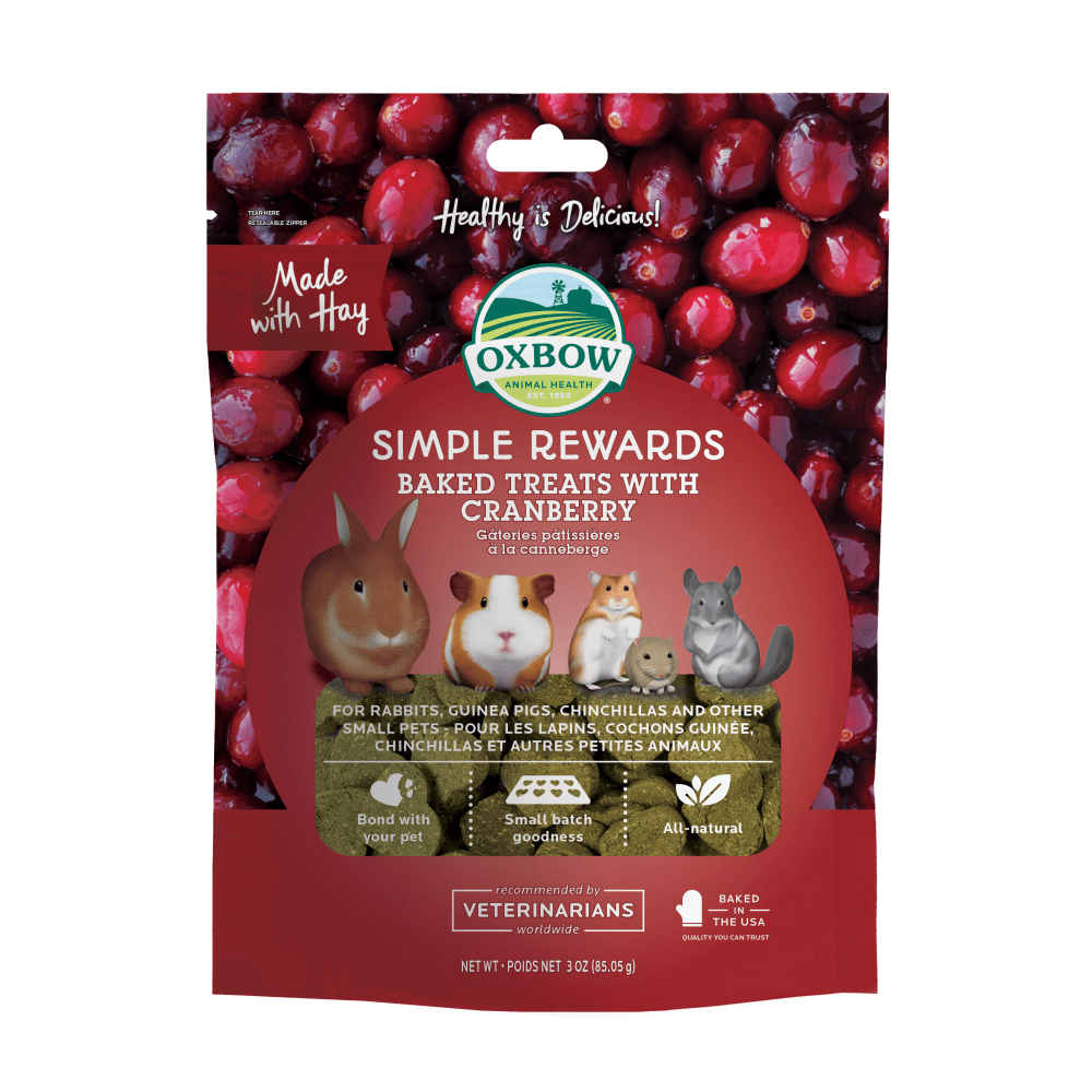Oxbow Simple Rewards Baked Treats with Cranberry