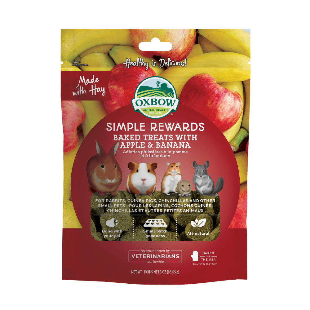Oxbow Simple Rewards Baked Treats with Apple & Banana