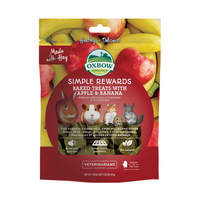 Oxbow Simple Rewards Baked Treats with Apple & Banana