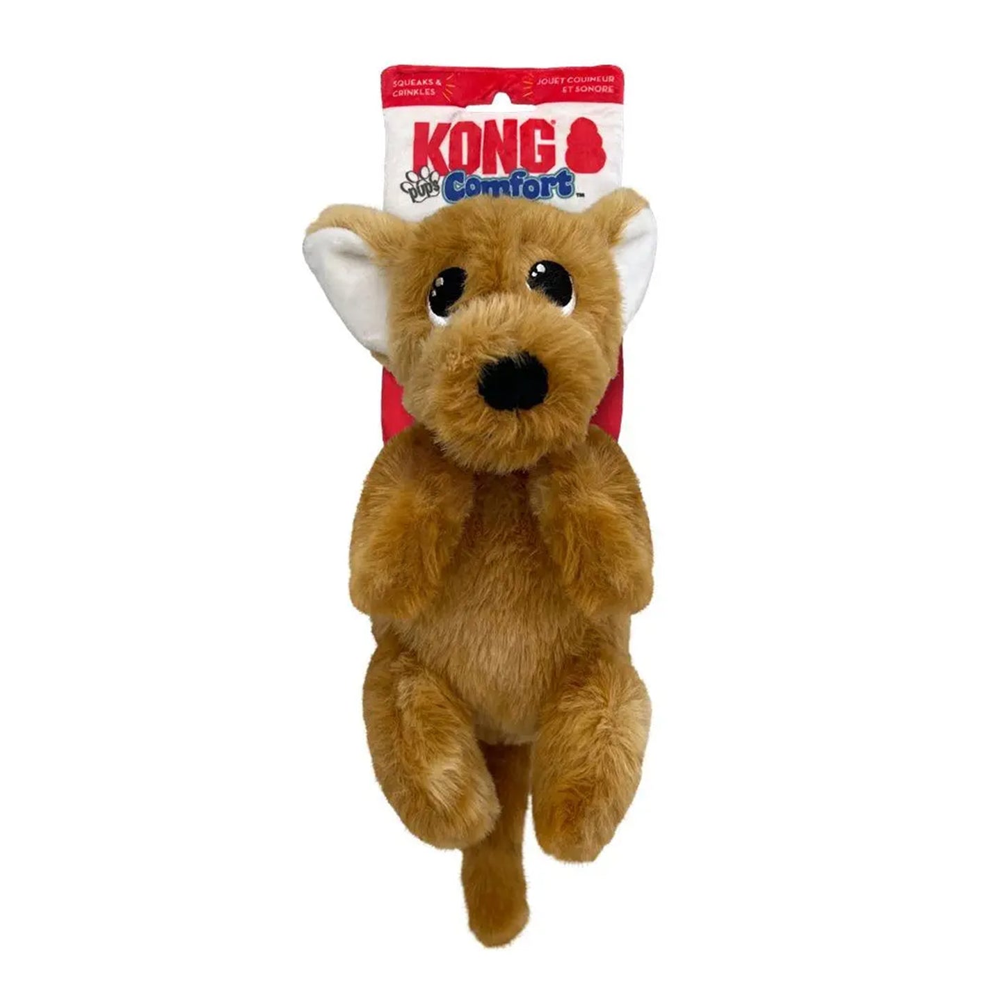 KONG Soft Plush Dog Toy Comfort Pups Peanut