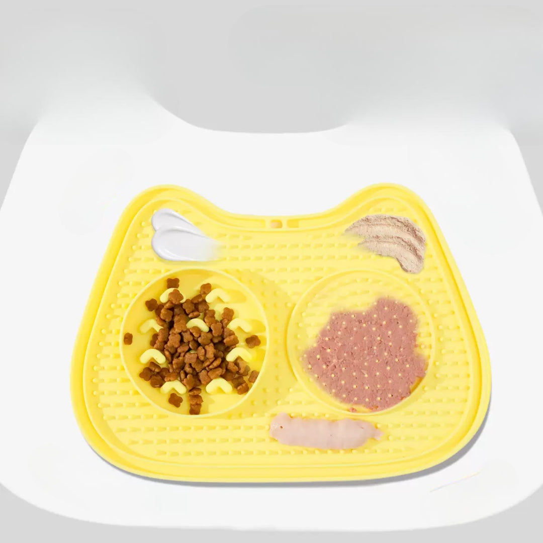 Cat-Shaped Interactive Slow Feeder Lick Mat