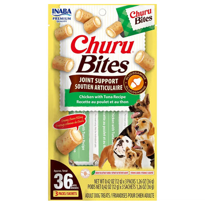 INABA Dog Churu Bites Joint Support Chicken & Tuna Flavour 30G