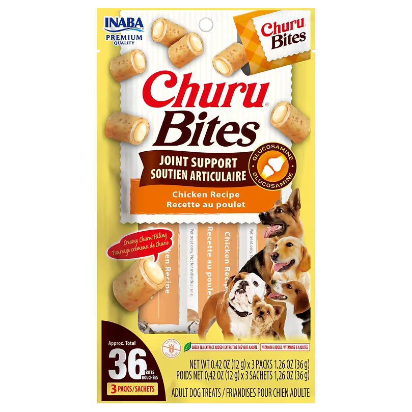 INABA Dog Churu Bites Joint Support Chicken Flavour 30G