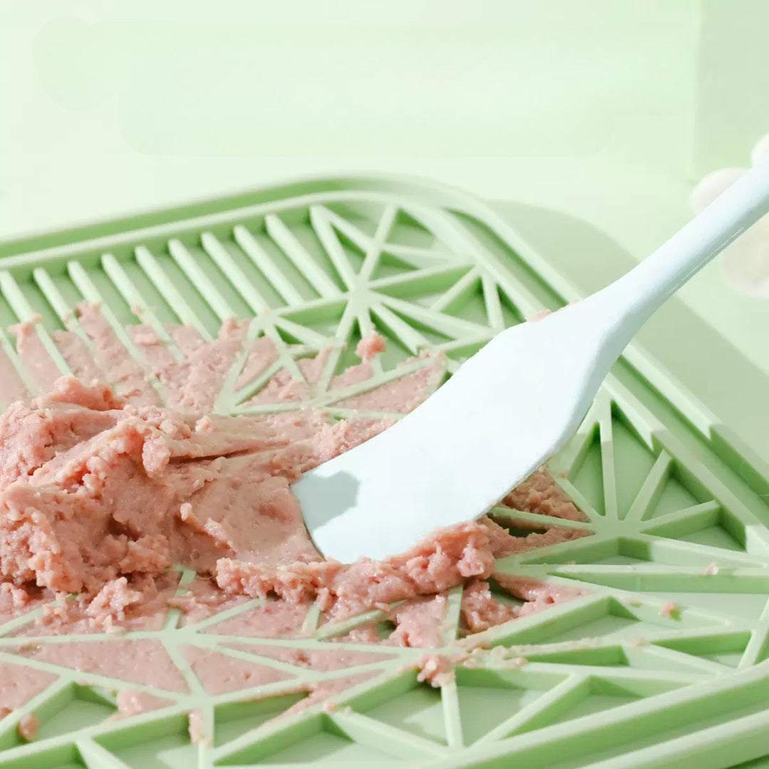 Pet Silicone Scraper - Flexible Flat Food Scoop