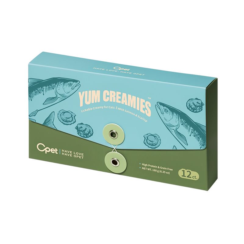 Opet Yum Creamies Churu Cat Treats - Salmon & Scallop 15g x 12
