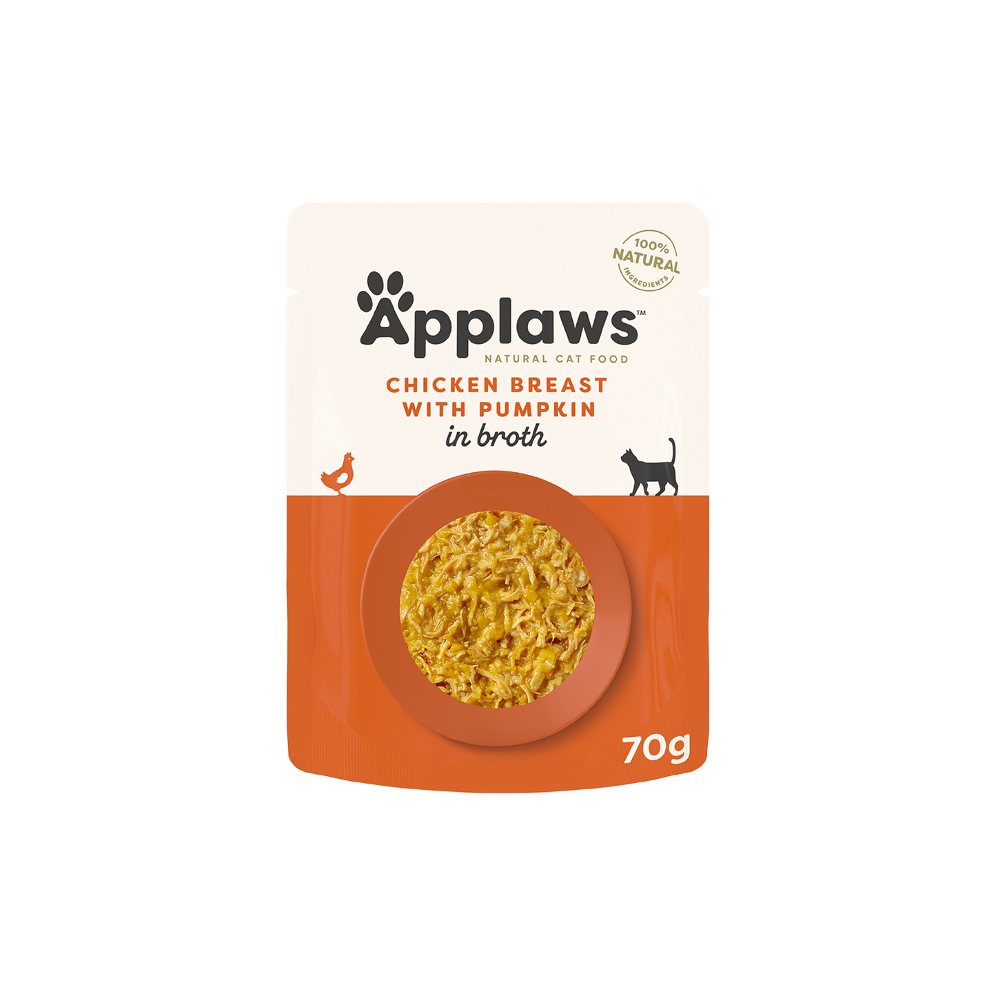 Applaws Chicken Breast with Pumpkin in Broth Wet Cat Food Pouch 70g