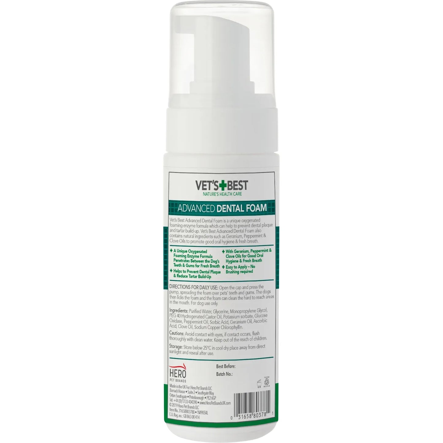 Vet's Best Advanced Dental Foam 150ml