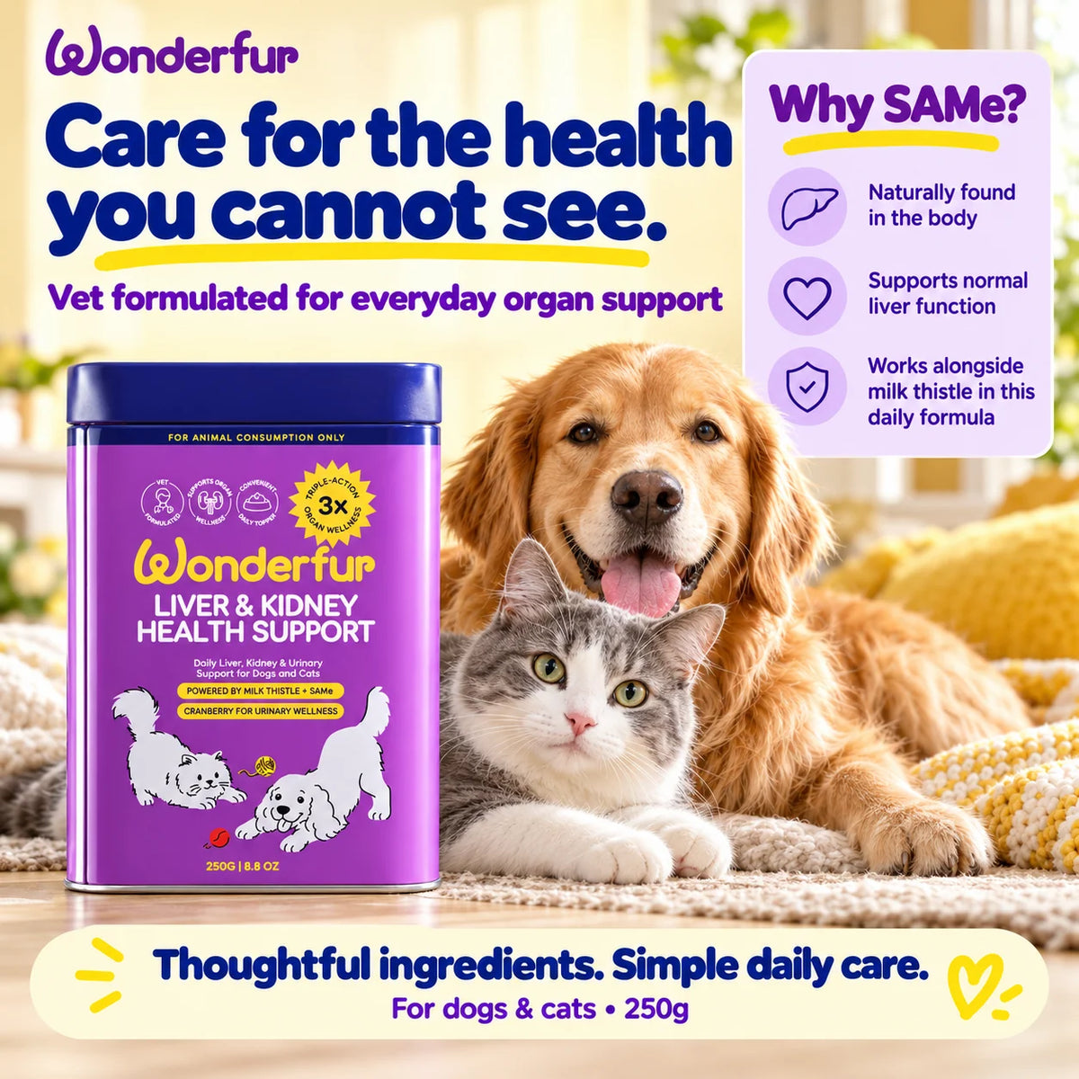 Wonderfur Liver & Kidney Health Powder for Dogs & Cats 250g