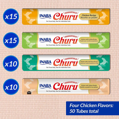 INABA Cat Churu Chicken Seafood Varieties 50pcs