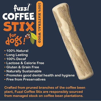 Fuzzl Dog Toy Coffee Wood Stix