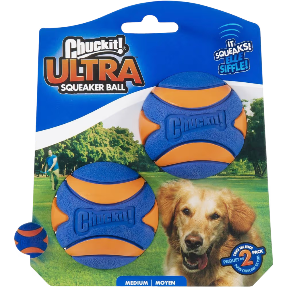 Chuckit! Dog Toy Ultra Squeaker Balls Medium 2 Pack
