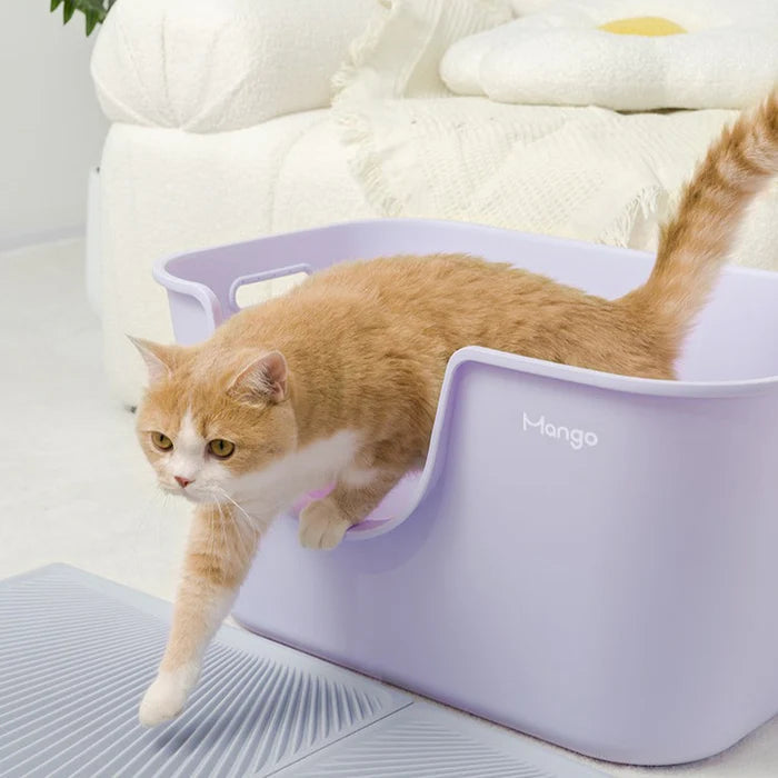 MANGO Extra Size High Edge Ultra-light Weight Cat Litter Box For Large Cat