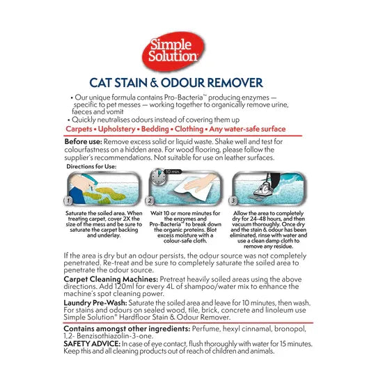 Simple Solution Stain & Odour Remover for Cats 750ML