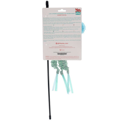 Kitty Play 3-in-1 Interchangeable Cat Teaser Wand Magical Under The Sea