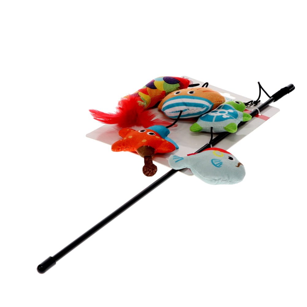 Kitty Play 3-in-1 Interchangeable Cat Teaser Wand Magical Private Crew