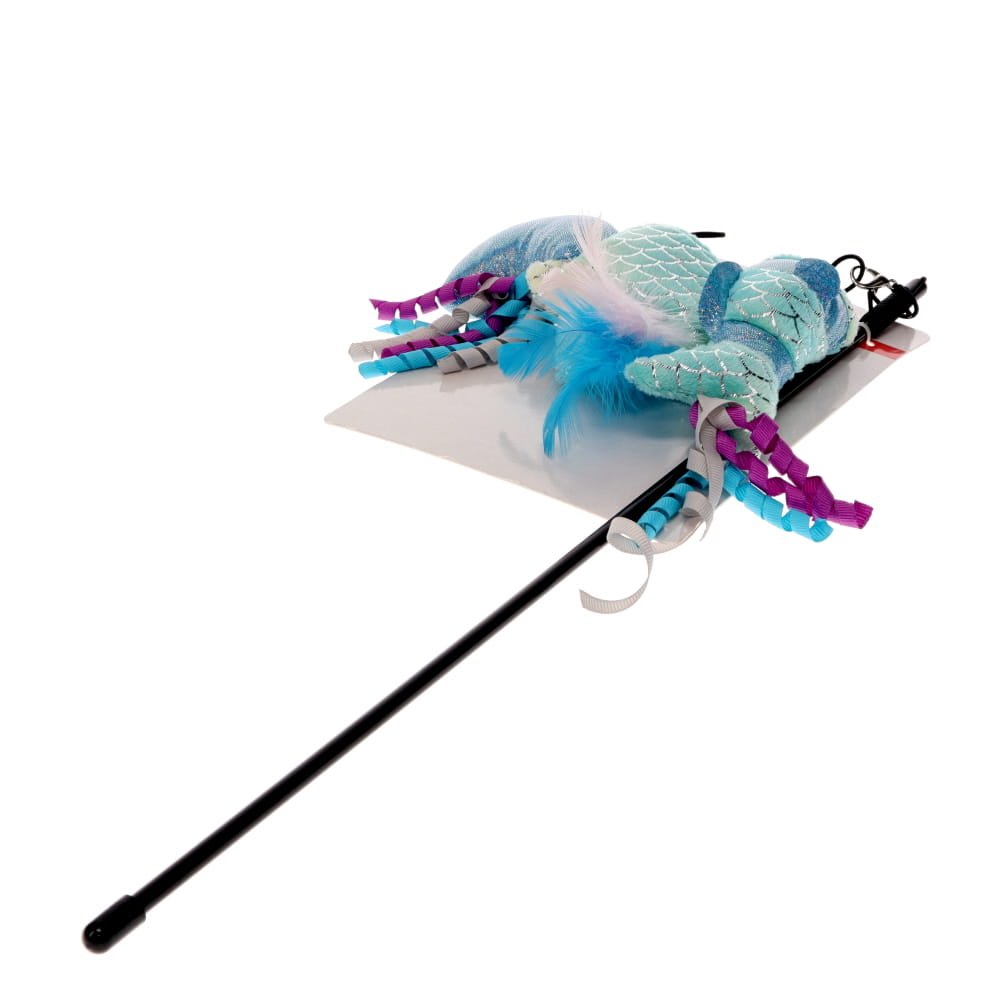 Kitty Play 3-in-1 Interchangeable Cat Teaser Wand Magical Sparkle Seaside Critters