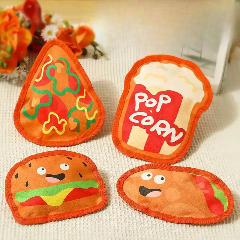 Dog Squeaky Toy - Hamburger