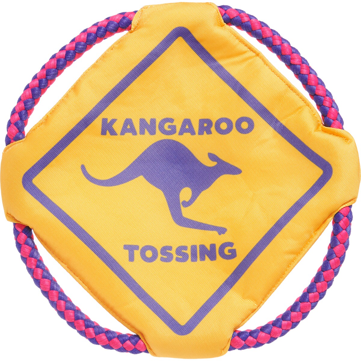 BARK Australian Outbark Collection Kangaroo Tossing Tough Flying Disc Dog Toy