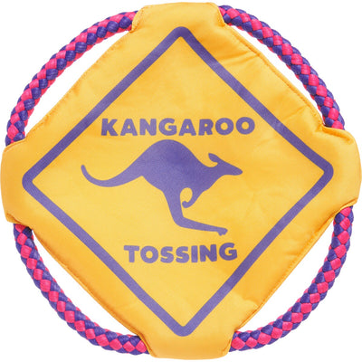 BARK Australian Outbark Collection Kangaroo Tossing Tough Flying Disc Dog Toy