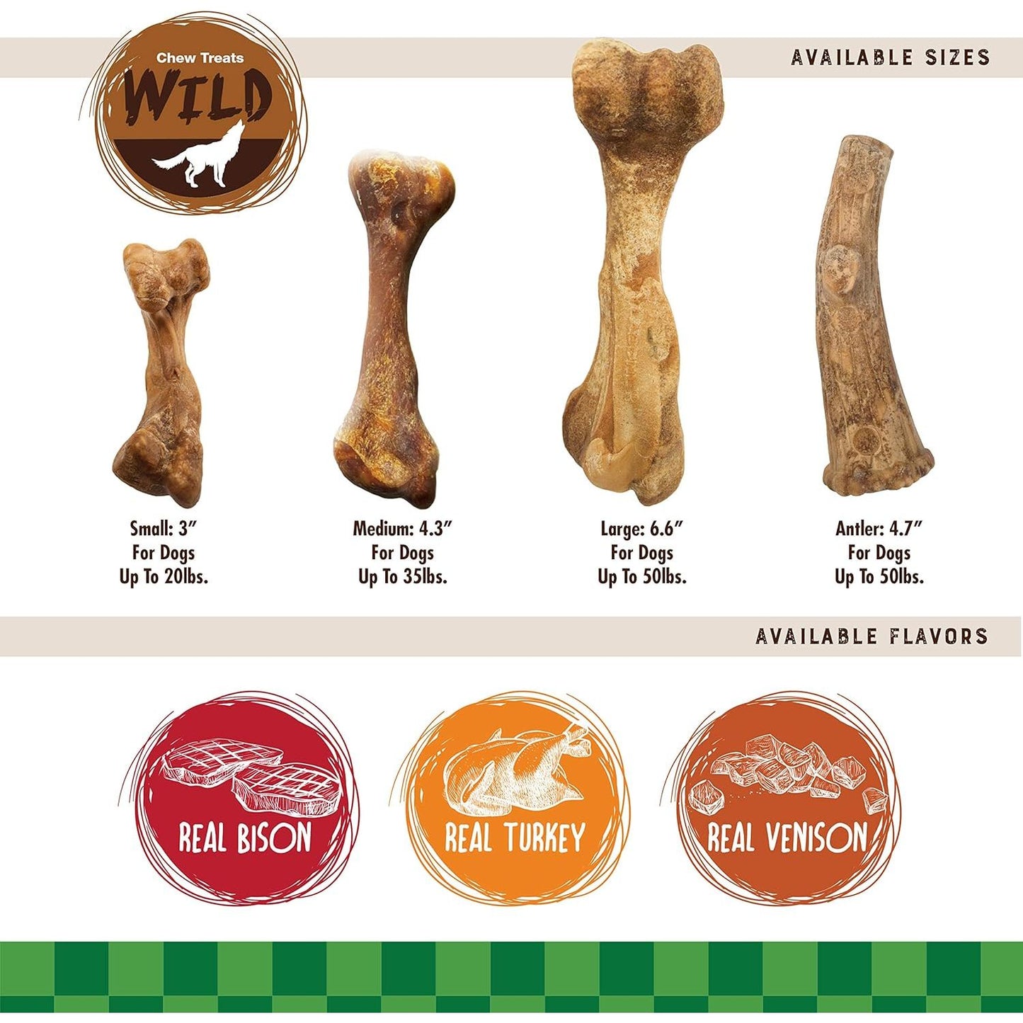 Nylabone Dog Chew Treats Healthy Edibles Wild Venison Antler