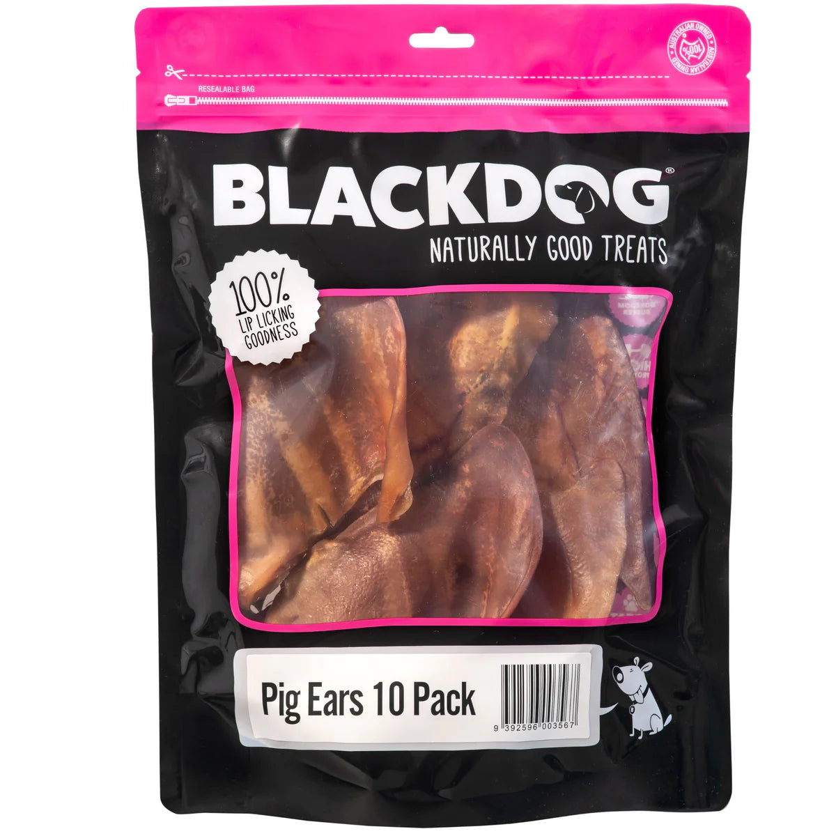 BLACKDOG Dog Treats Pig Ears