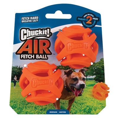 Chuckit! Dog Toy Air Fetch Ball Medium 2 Pack