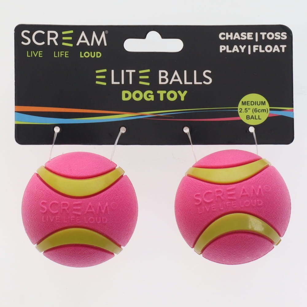 Scream Elite Ball Loud Pink & Green 2pk - Medium