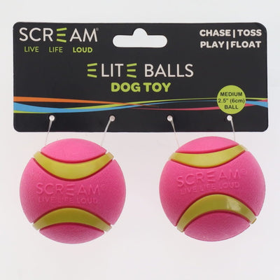 Scream Elite Ball Loud Pink & Green 2pk - Medium