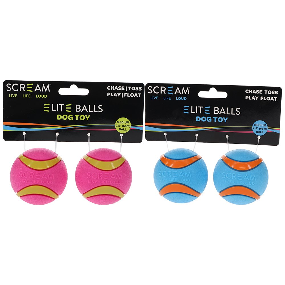 Scream Elite Ball Loud Pink & Green 2pk - Medium
