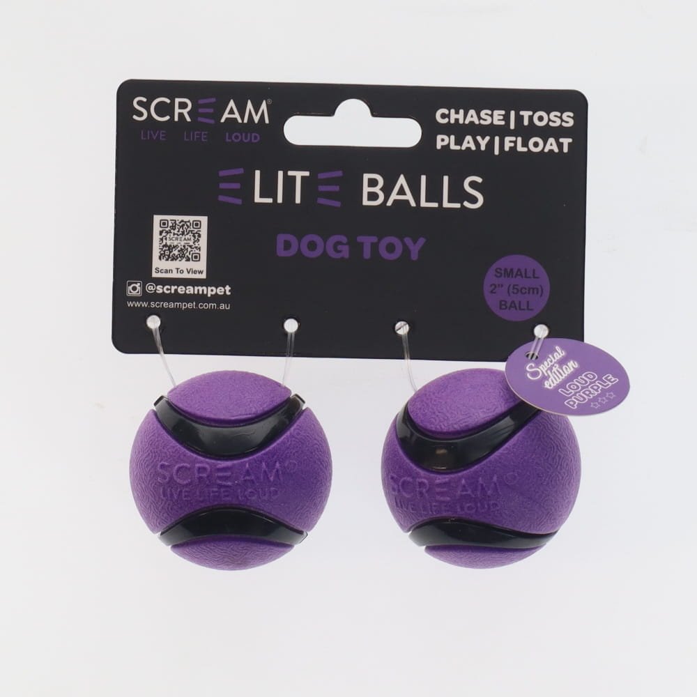Scream Elite Ball Loud Purple & Black 2pk - Small