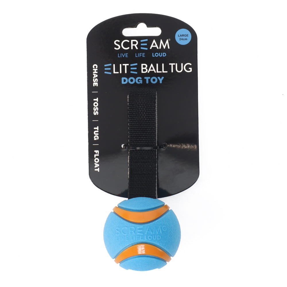 Scream Elite Ball Tug Loud Blue & Orange - Large