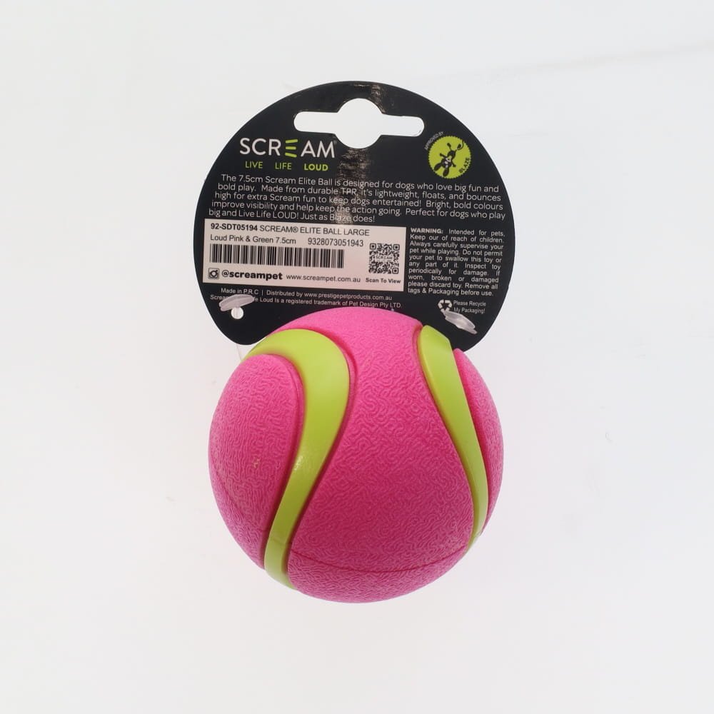 Scream Elite Ball Loud Pink & Green 1pk - Large