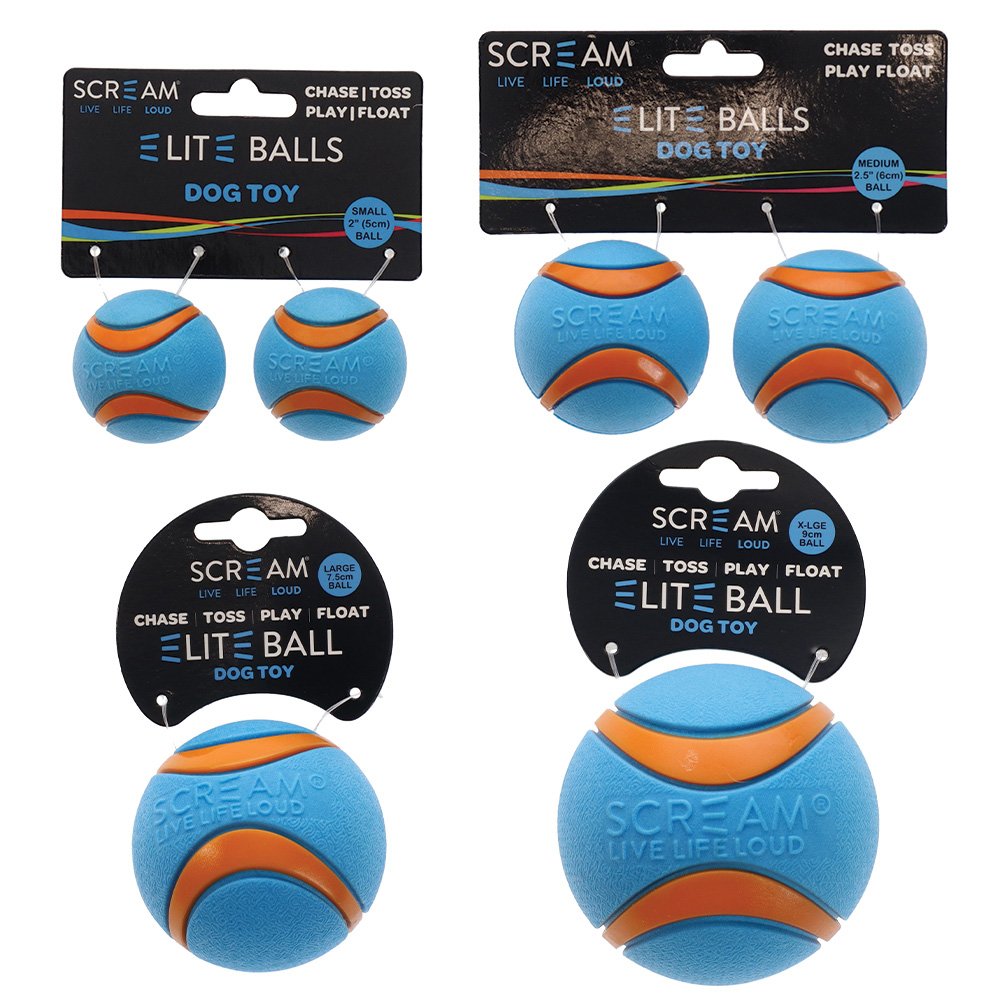 Scream Elite Ball Loud Blue & Orange 1pk - XLarge