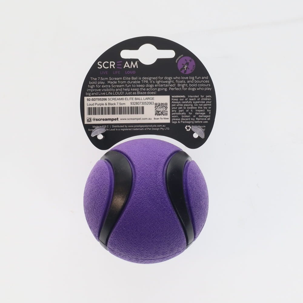 Scream Elite Ball Loud Purple & Black 1pk - Large