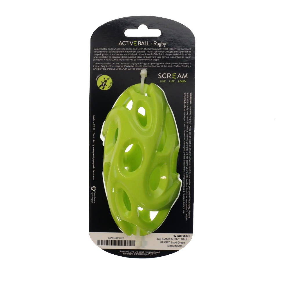 Scream Active Ball Rugby Loud Green - Medium