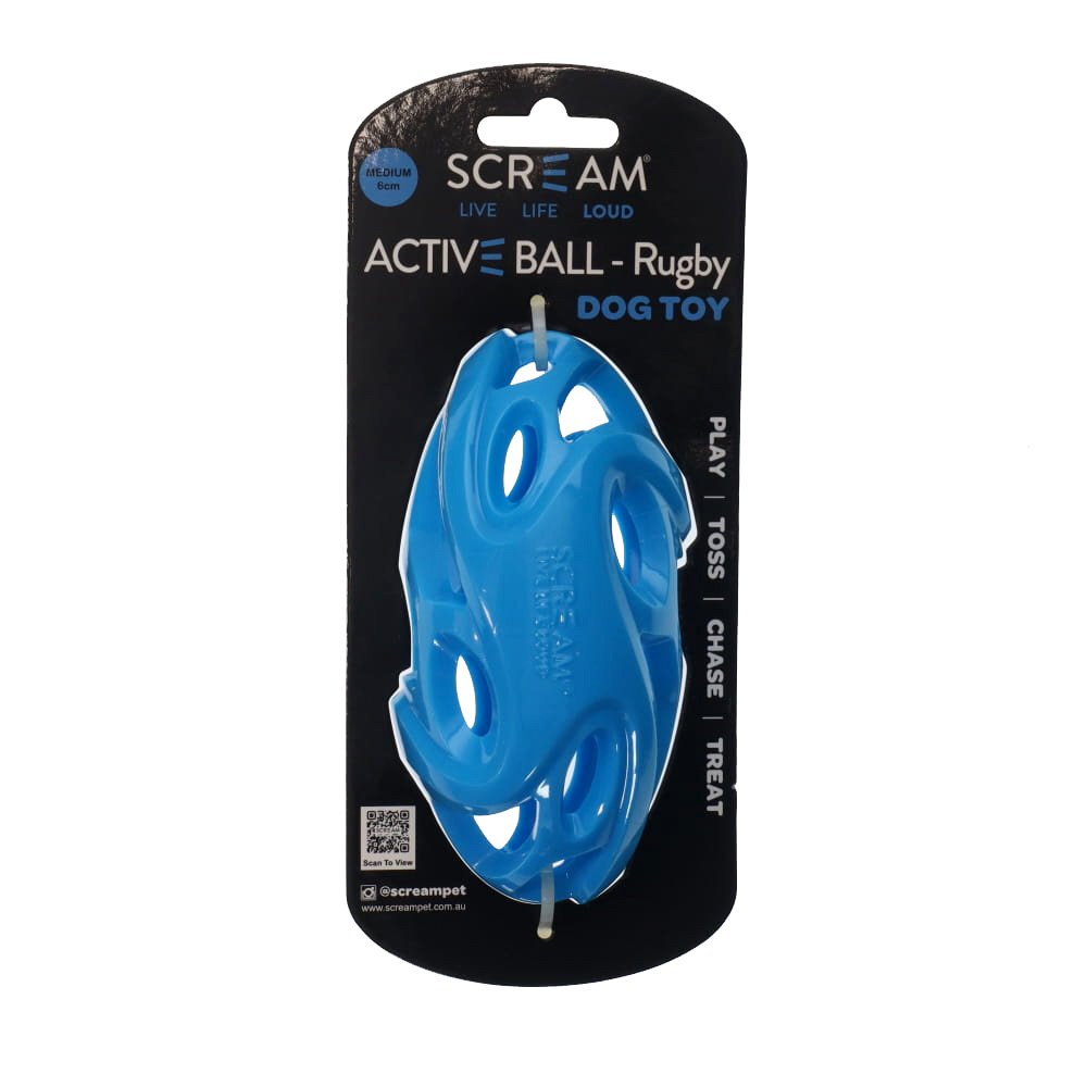 Scream Active Ball Rugby Loud Blue - Medium