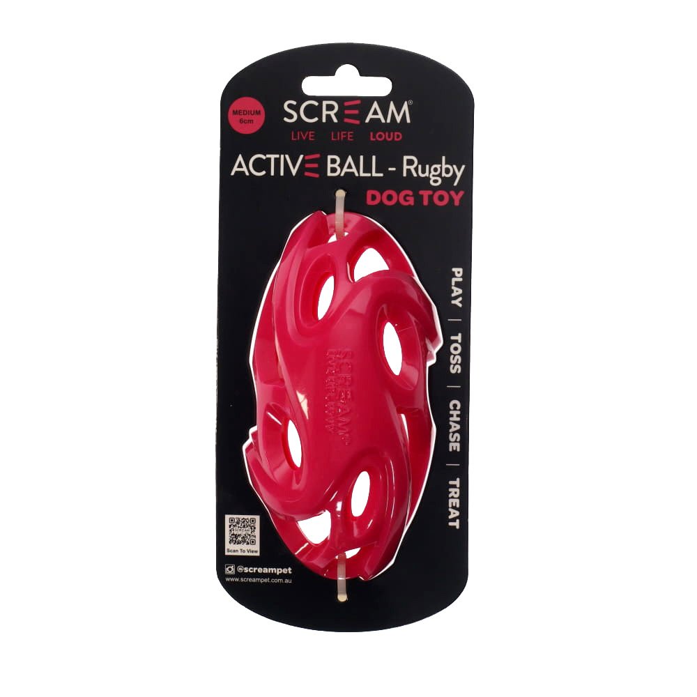 Scream Active Ball Rugby Loud Pink - Medium