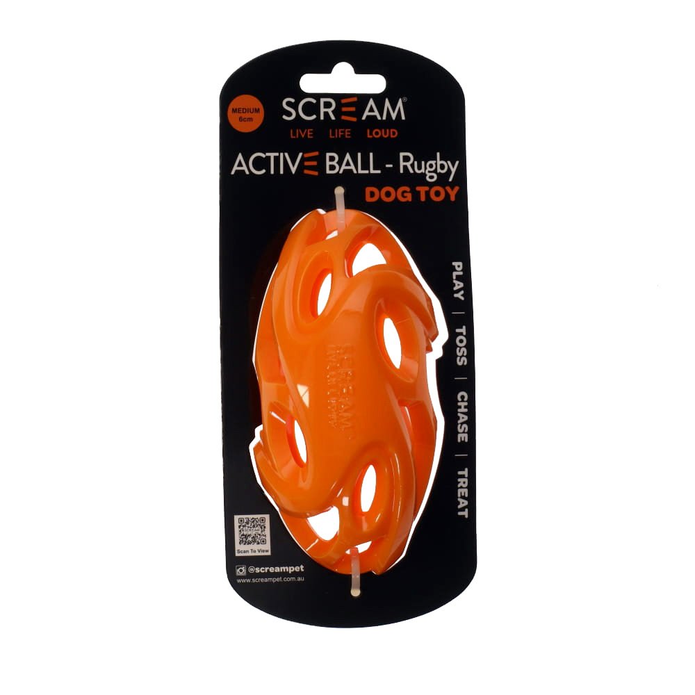 Scream Active Ball Rugby Loud Orange - Medium