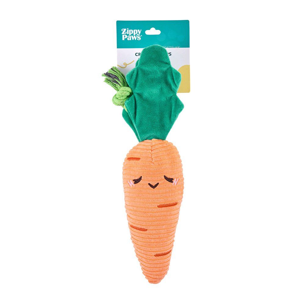 Zippypaws Plush Toys For Dog Crinkle Crops - Carrot