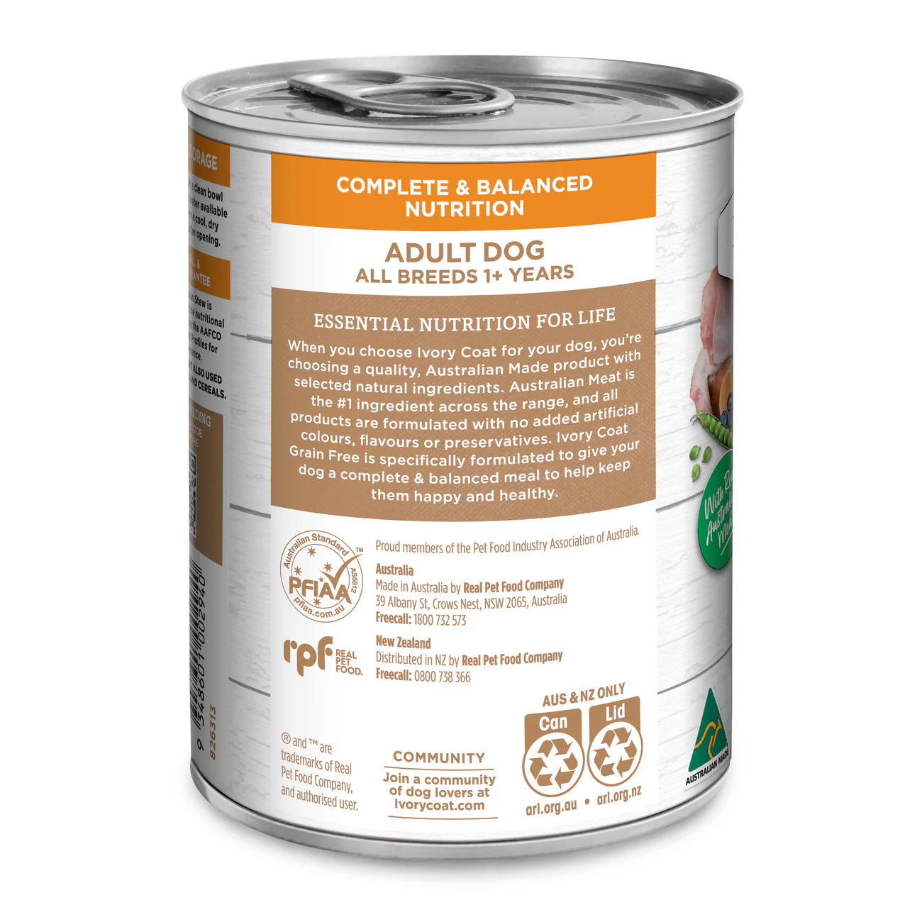 IVORY COAT - Grain Free Adult Wet Dog Food Chicken Stew