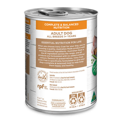 IVORY COAT - Grain Free Adult Wet Dog Food Chicken Stew