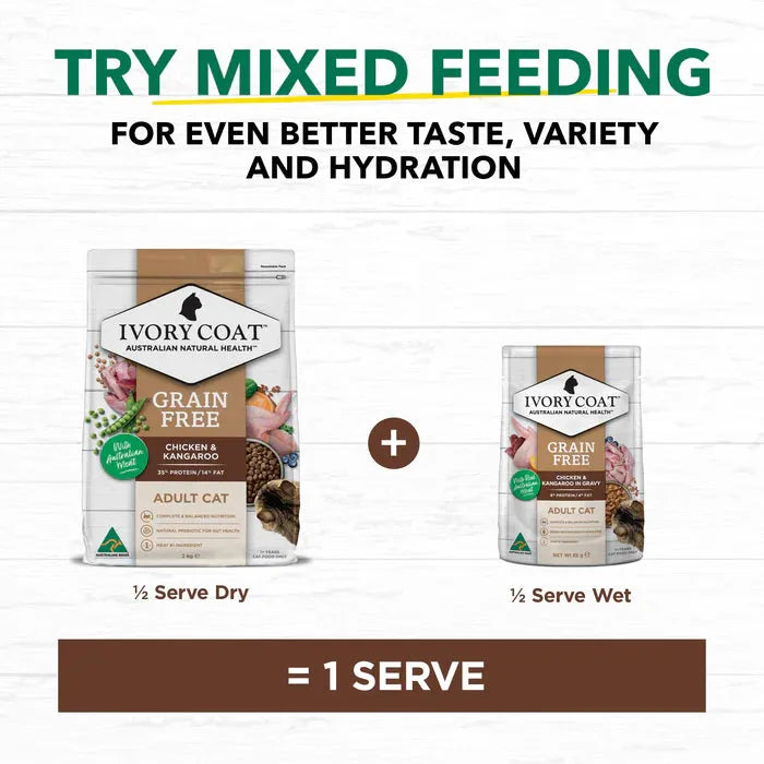 IVORY COAT - Grain Free Adult Dry Cat Food Chicken & Kangaroo