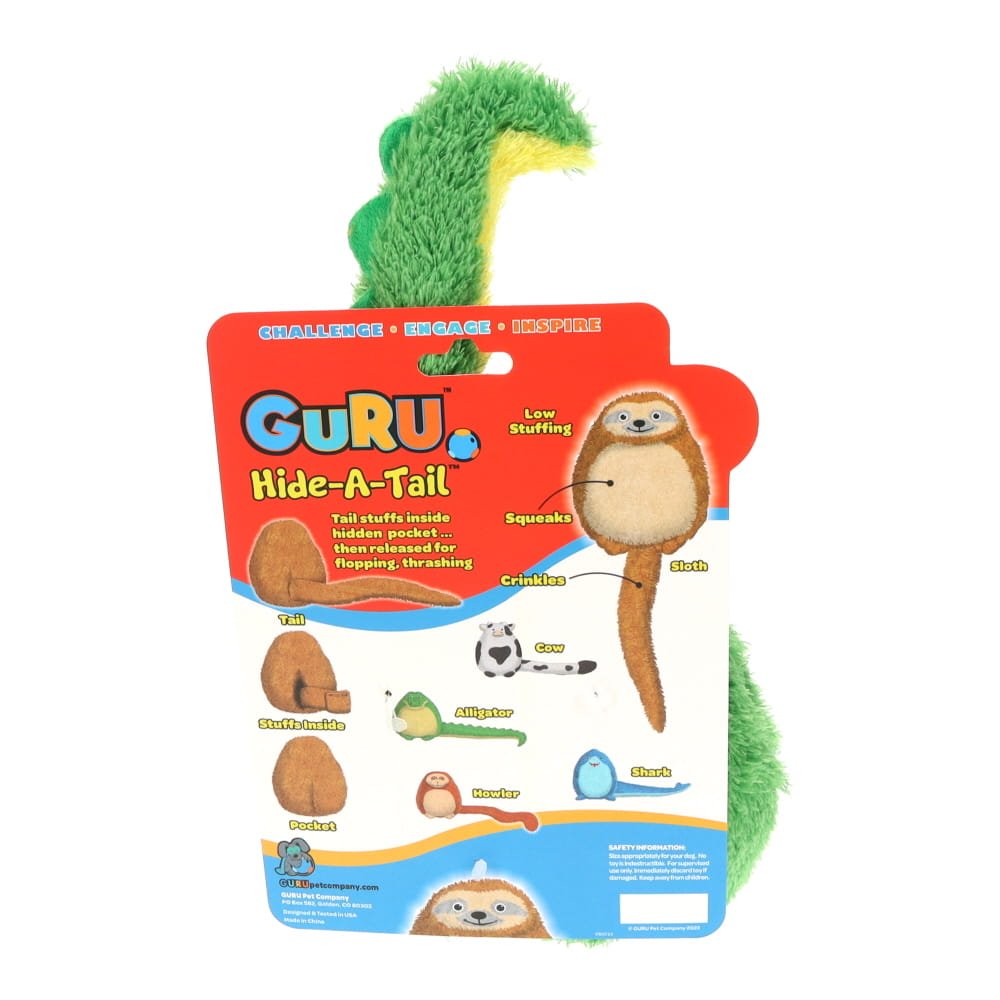GURU Dog Toy Hide-A-Tail Alligator Large