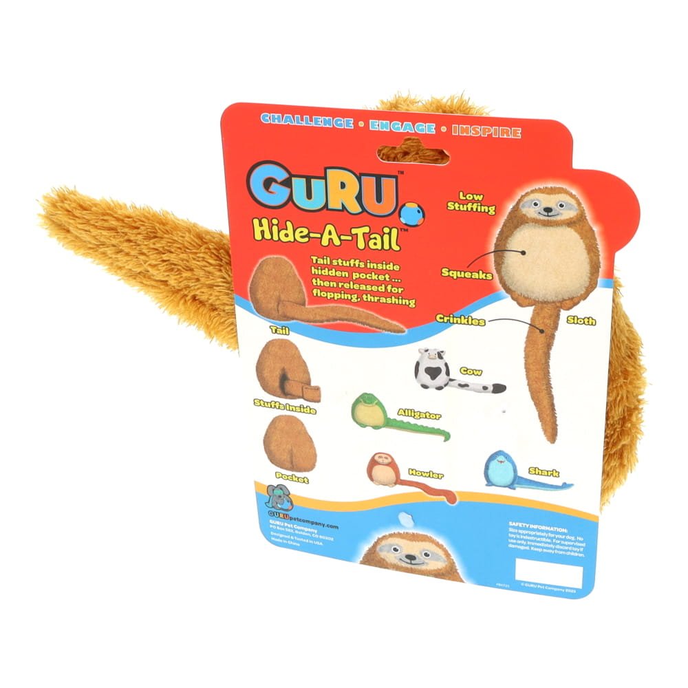 GURU Dog Toy Hide-A-Tail Sloth Large
