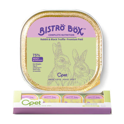 OPET Wet Cat Food Premium Bistro Box - RABBIT & BLACK TRUFFLE RECIPE