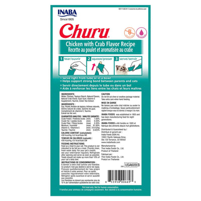 INABA Cat Churu Puree Chicken With Crab 14gx4