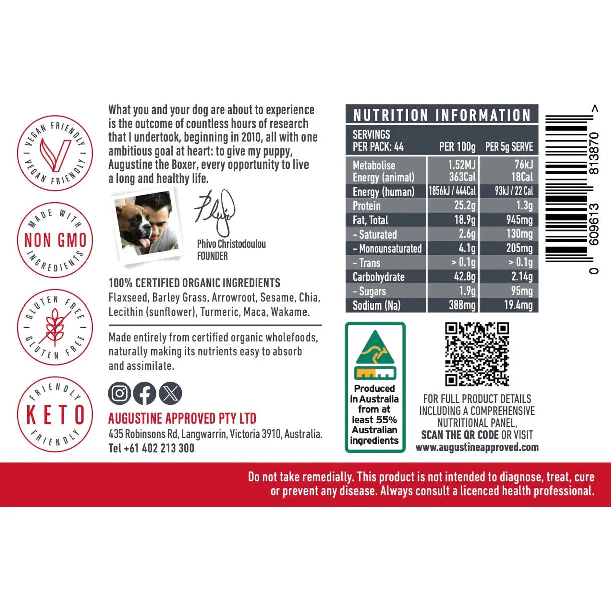 AUGUSTINE APPROVED Superboost Supplement For Dogs & Cats