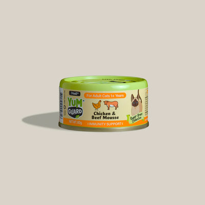 Yumguard Cat Wet Food - Chicken & Beef Mousse for Adult Cats