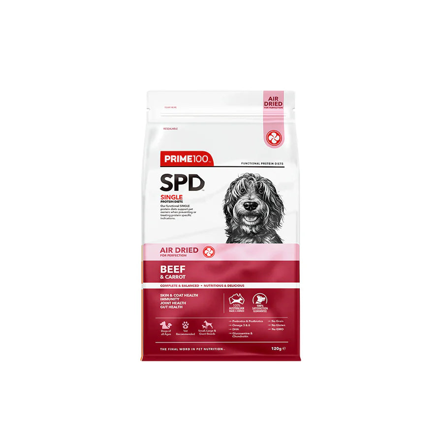 Prime100 Dog Dry Food - SPD™ Air Dried Beef & Carrot